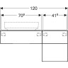 Тумба для комплекта GEBERIT VARIFORM 501.186.00.1 120 см пекан